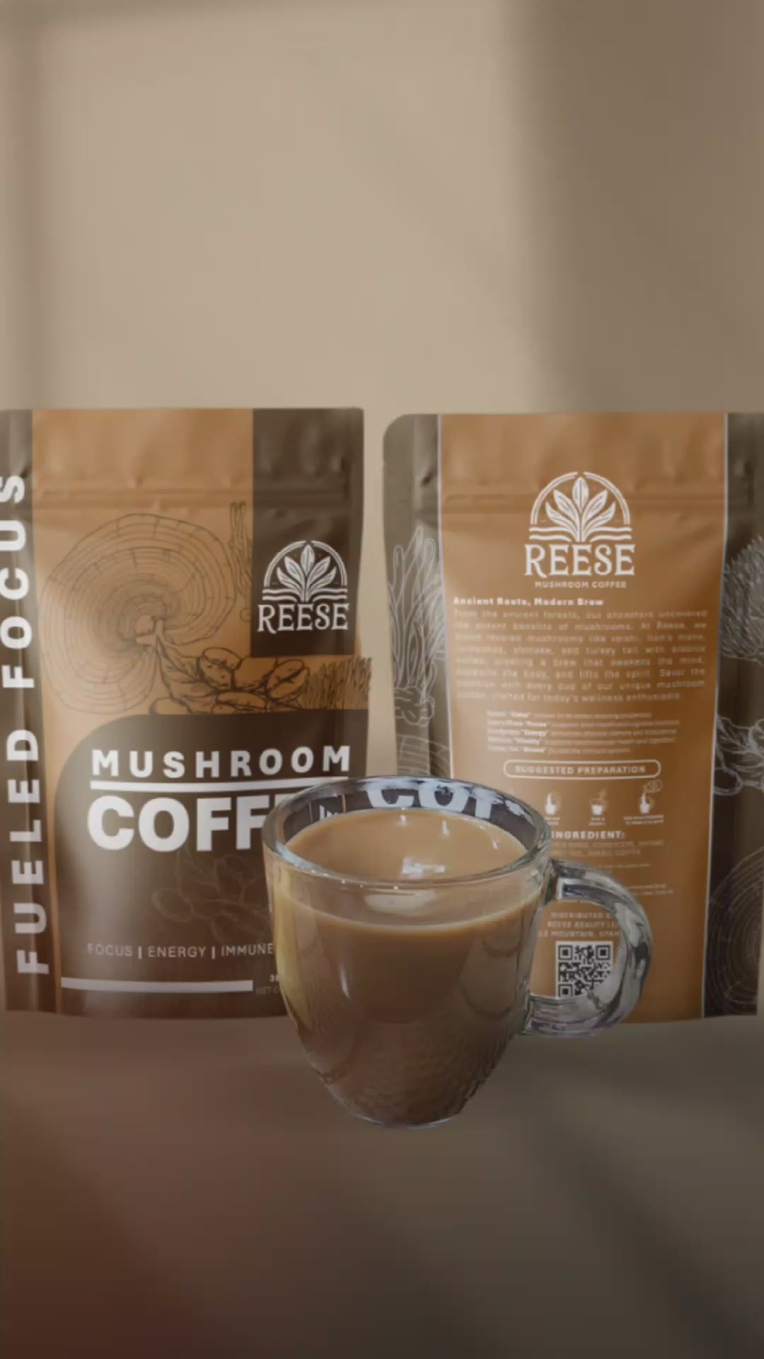 Load video: Organic Mushroom Coffee