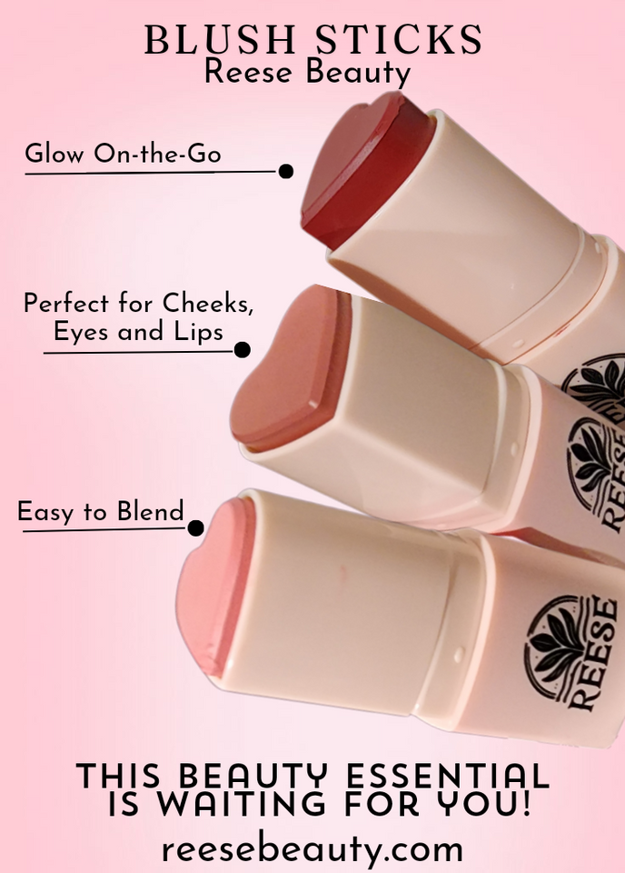 3-in-1 Multifunction Blush Stick - Blush, Lip Tint, Eye Shadow - Creamy, Long-Lasting, Easy Application for a Flawless Look